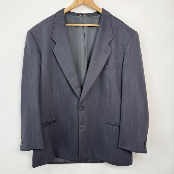 Giorgio Armani Le Collezioni Sport Coat‎ Blazer Mens 44R Wool Gray Herringbone - Picture 1 of 12